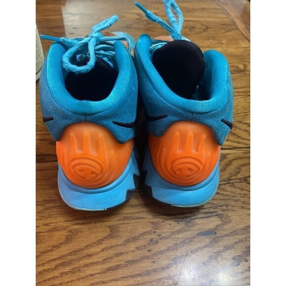 NIKE Mens Kyrie 6 Basketball Shoes Turquoise BQ4630 300 High Top Mesh 12 M USED